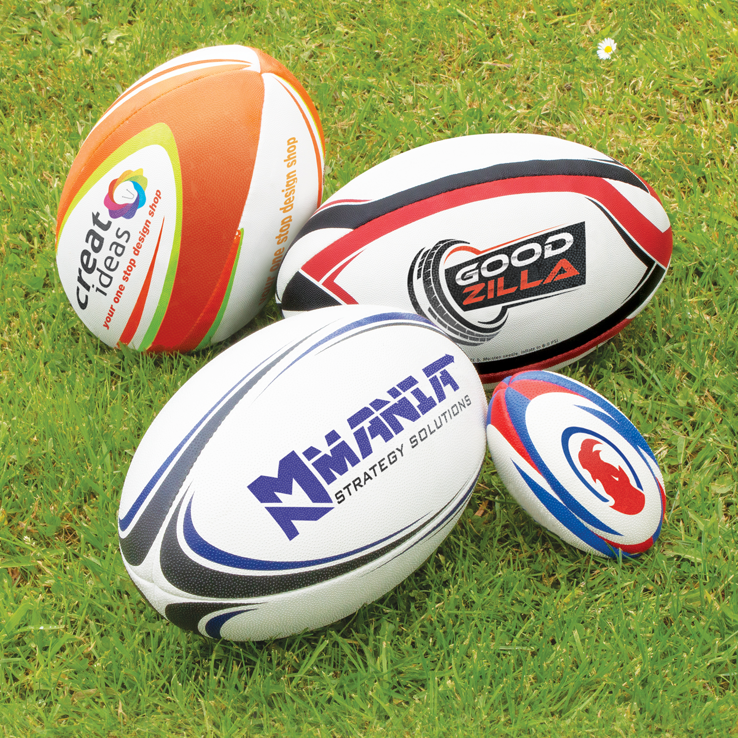 Rugby Ball Pro100 Piece - ONE colour/position print