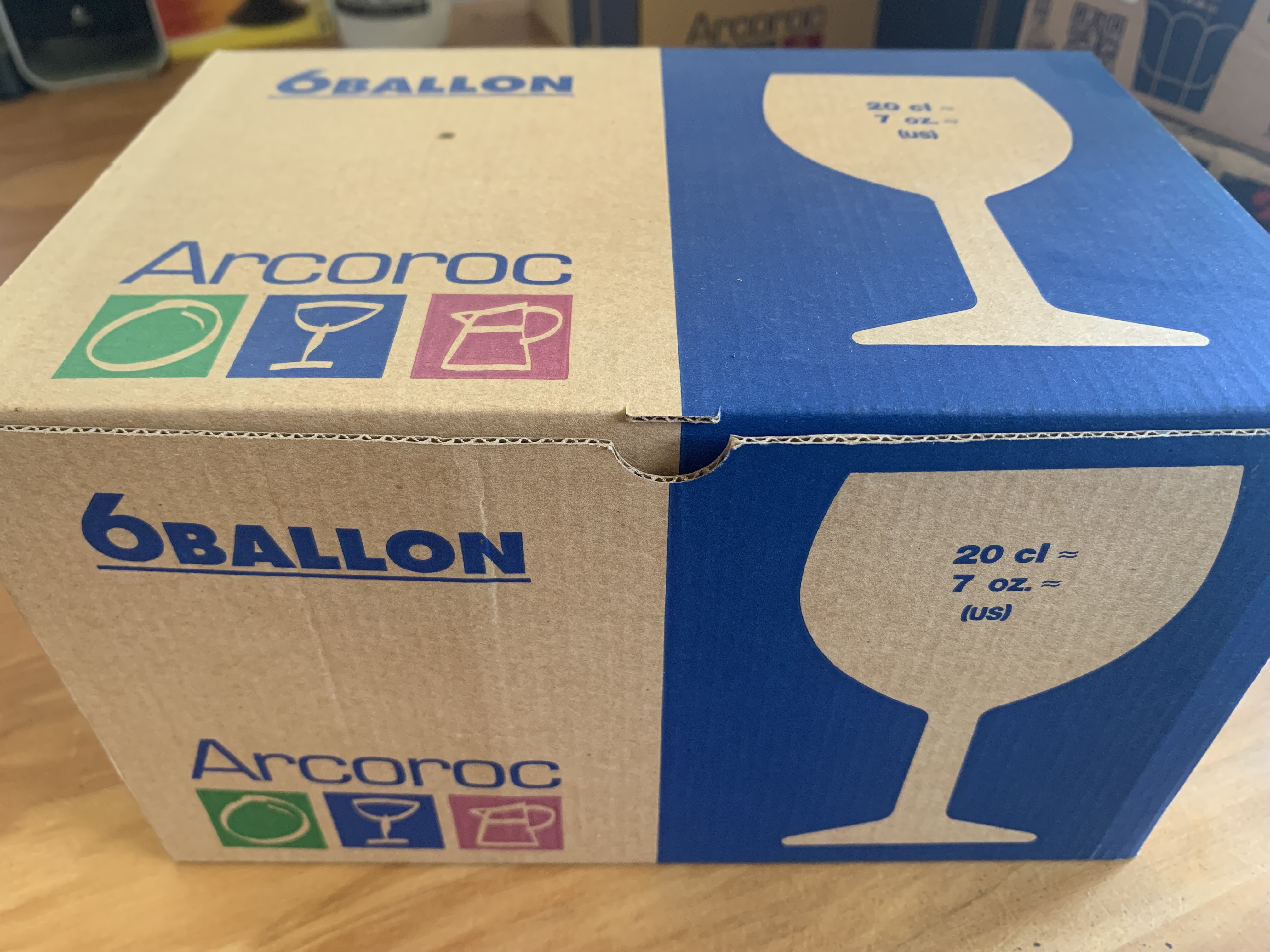 12 Pack ARCOROC Ballon 7oz  (20cl) Glass - 6 pack pictured