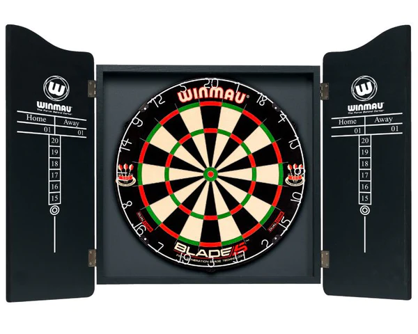 WINMAU DARTBOARD CABINET - Deluxe Black