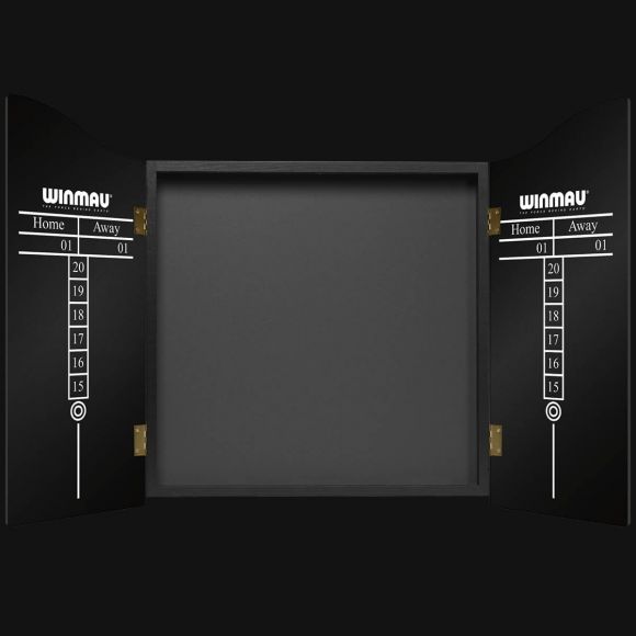 WINMAU DARTBOARD CABINET - Deluxe Black - DART BOARDS AVAILABLE SEPARATELY