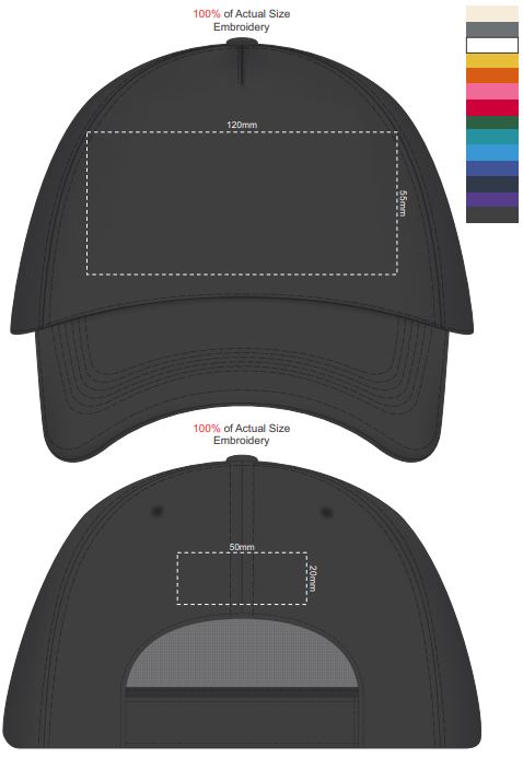 Condor Cap - Branding Template - Embroidery Front OR Back