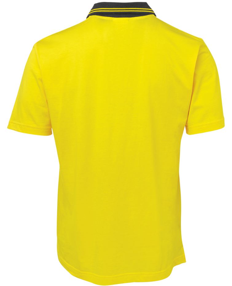JB'S HI VIS S/S COTTON POLO - Back of Polo Example (Yellow)