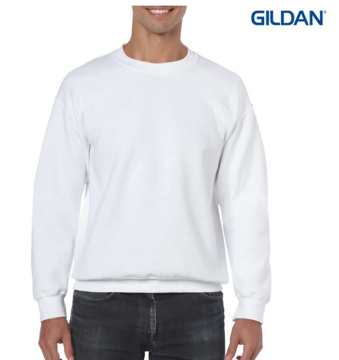Gildan Heavy Blend Adult Crewneck Sweatshirt - White