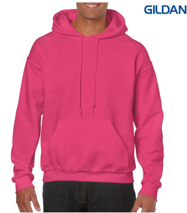 Gildan Heavy Blend Adult Hooded Sweatshirt - Heliconia Pink