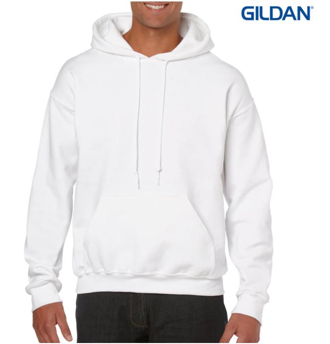 Gildan Heavy Blend Adult Hooded Sweatshirt - White