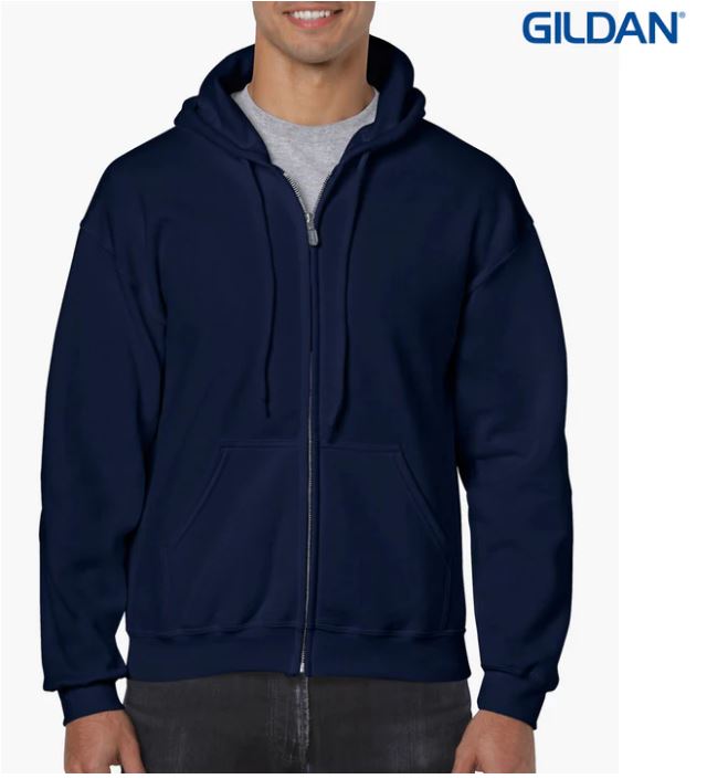 Gildan Heavy Blend Adult Full Zip Hooded Sweatshirt - Navy