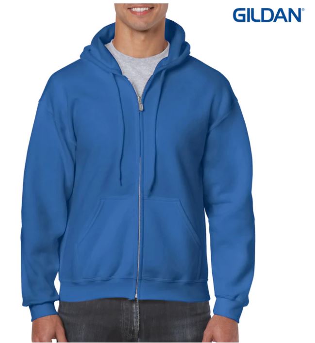 Gildan Heavy Blend Adult Full Zip Hooded Sweatshirt - Royal