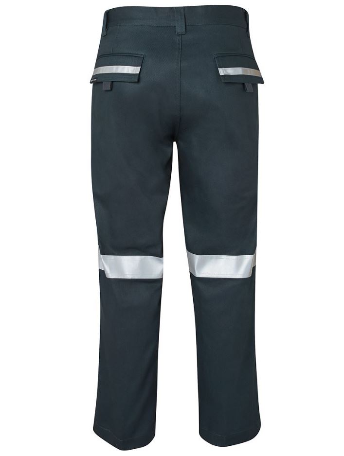 JB'S MERCERISED WORK TROUSER WITH REFLECTIVE TAPE - Back of Pants - Green