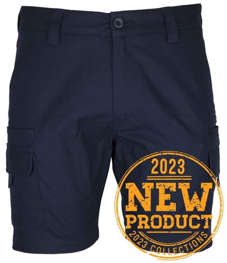 JB'S MULTI POCKET STRETCH CANVAS SHORTS - Available in Navy 