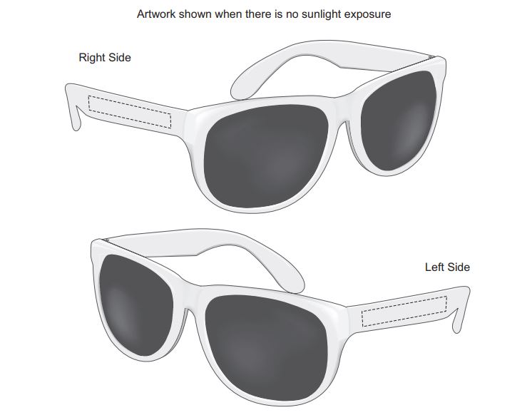 Sunglasses -  Malibu Basic MOOD - Print space on one or both arms