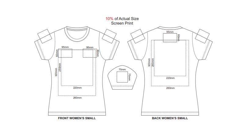 SOLS Pioneer Womens Organic T-Shirt - Print Positions (Screen Print and Full Colour only. Limits apply to Embroidery)