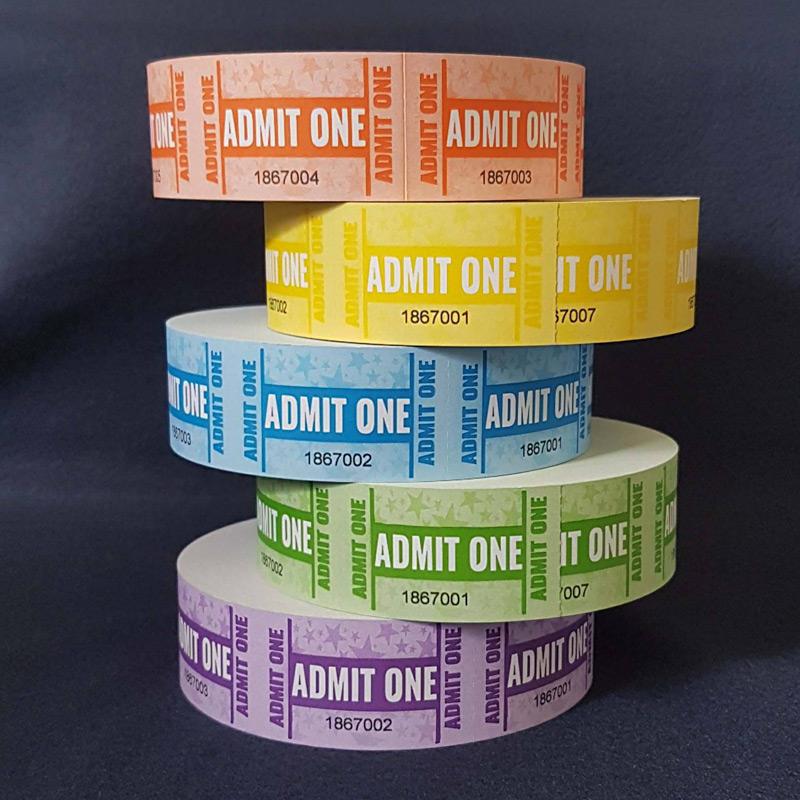 Admit One Tickets - 5 PACK