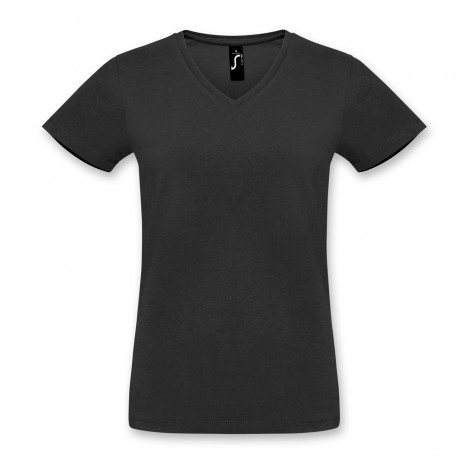 SOLS Imperial  Womens V Neck T-Shirt - black