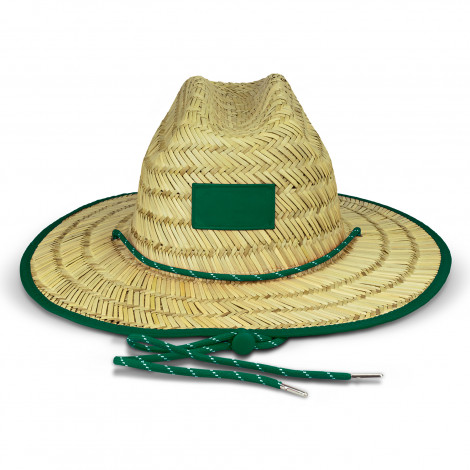Wide Brim Straw Hat - Kelly Green